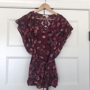 Anthropologie Tie Blouse
